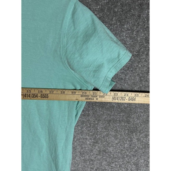 Life Is Good Classic Fit V-Neck FIND YOUR ANCHOR Top Womens Size Large Turquoise - Picture 14 of 16